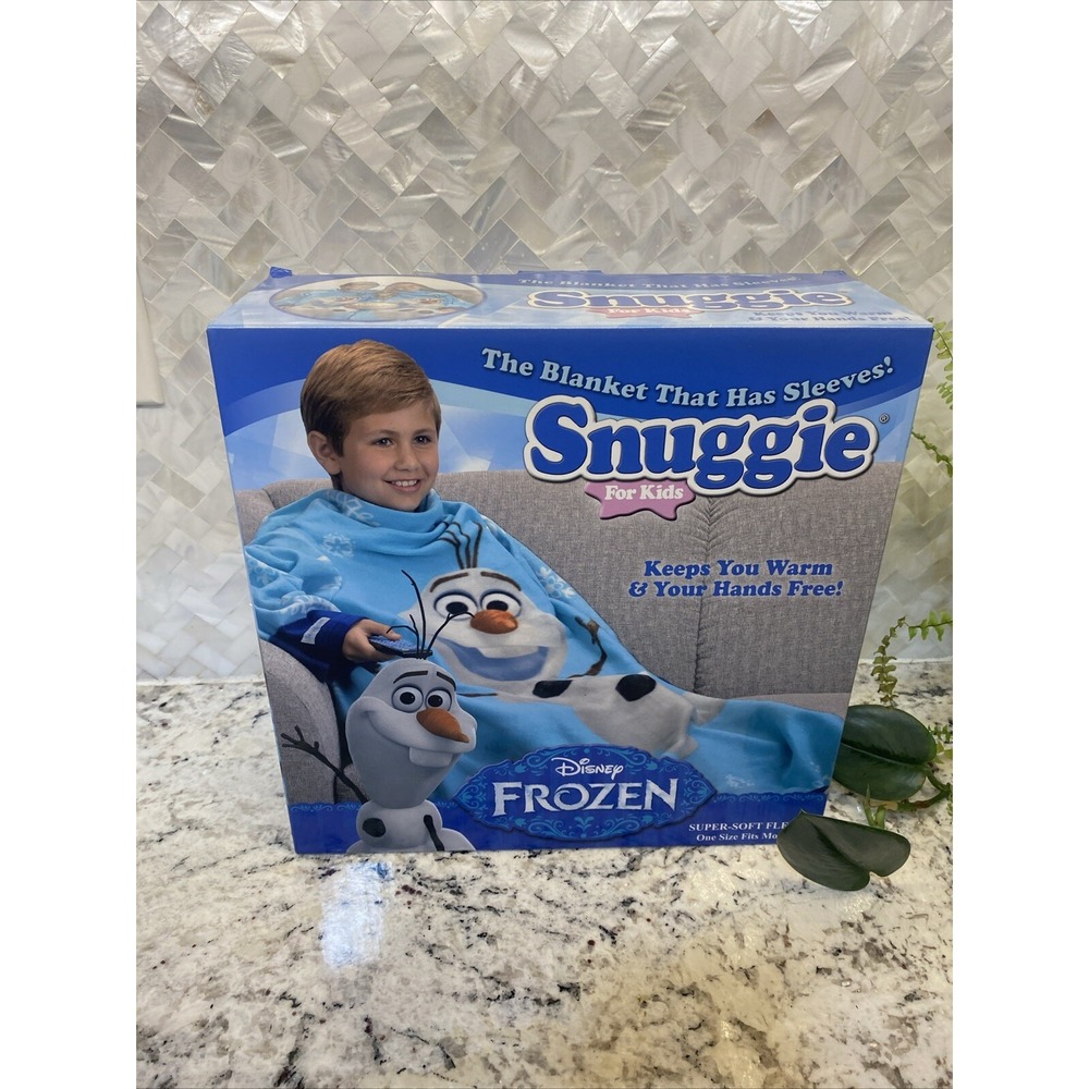 NIB Disney Frozen Snuggie Olaf Blue Fleece Blanket warm winter kids‎ cartoons